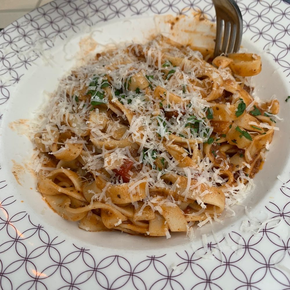 ASK Italian - Linguine Bolognese with Parmesan on top - Italian Near Me - Paddington, LND