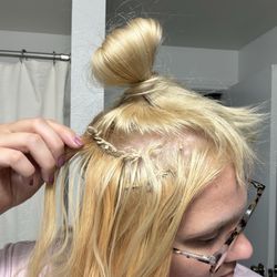 Milan Institute - San Antonio - 18 hours after install and it's falling out along with my hair