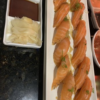 Show Sushi - 2 Pieces Pepper Salmon Sushi - Sushi Bars Near Me - San Dimas, California