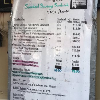 SAW's Street Kitchen - Smaller food truck menu - Food Trucks Near Me - Birmingham, Alabama