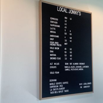 Local Jonny's - Menu - Coffee & Tea Near Me - Dallas, Texas Local Jonny's - Menu - Coffee & Tea Near Me - Dallas, Texas