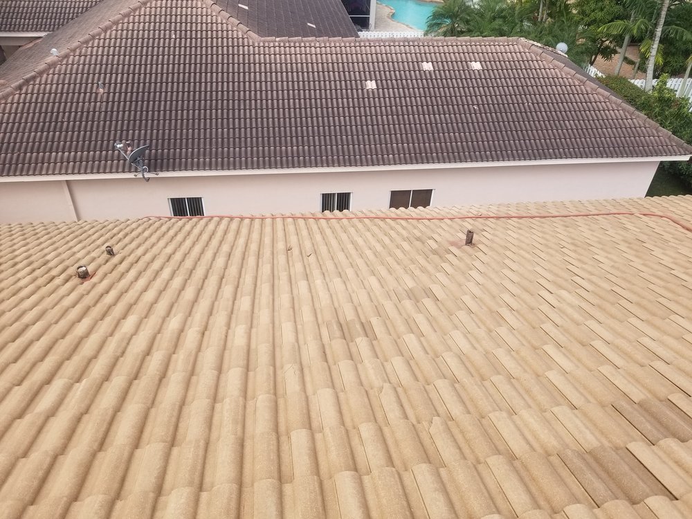 Slide of Zero Pressure Roof Cleaning
