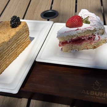 Albunn Coffee House - Honey Cake and Strawberry Shortcake - Coffee & Tea Near Me - Rochester, New York