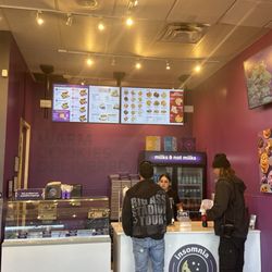 Menu and inside the store.