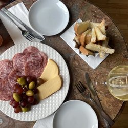 Dutch Bar - Happy hour. Smoked Gouda and salami plate.