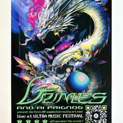Printing Services - 2 Friends Printing - Musica festival flyers for Grimes and AI Friends
