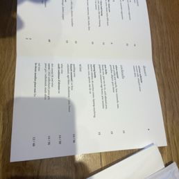 Menu (changes every week)
