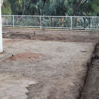 Paz Landscape and Concrete - Starting the process for small retaining wall - Landscaping Near Me