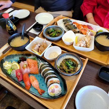 Cozen - Cozen Special Teishoku $24.75 ~ 2 tuna and 2 salmon sashimi/ 3 pcs of chef's choice nigiri/ 2 pcs chicken karage/ futomaki/ gomae/ miso - Japanese Near Me - Vancouver, British Columbia Cozen - Cozen Special Teishoku $24.75 ~ 2 tuna and 2 salmon sashimi/ 3 pcs of chef's choice nigiri/ 2 pcs chicken karage/ futomaki/ gomae/ miso - Japanese Near Me - Vancouver, British Columbia