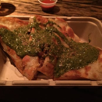 Alibi Room - Bomb spicy pork quesadilla. You can get it with short rib meat FYI! - Lounges Near Me - Los Angeles, California Alibi Room - Bomb spicy pork quesadilla. You can get it with short rib meat FYI! - Lounges Near Me - Los Angeles, California