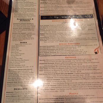 Briquettes Steakhouse - Hopefully a more functional view of the the menu - Steakhouses Near Me - Mobile, Alabama