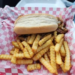 Grabby Shack - Chicken Philly cheese steak with fries
