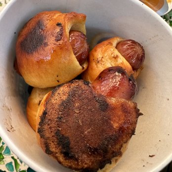 Auntie Anne's - All burnt Pretzel Dog. I asked for a replacement and it's also burnt. Very rude service. - Pretzels Near Me - Irvine, California Auntie Anne's - All burnt Pretzel Dog. I asked for a replacement and it's also burnt. Very rude service. - Pretzels Near Me - Irvine, California