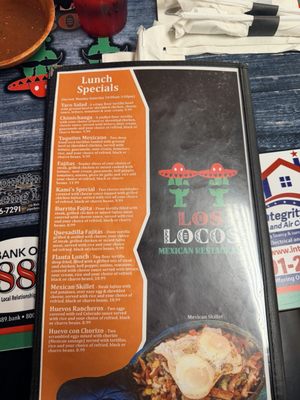 Menu photo 5 Los Locos Mexican Restaurant Marshall, AR Menu photo 5 Los Locos Mexican Restaurant Marshall, AR