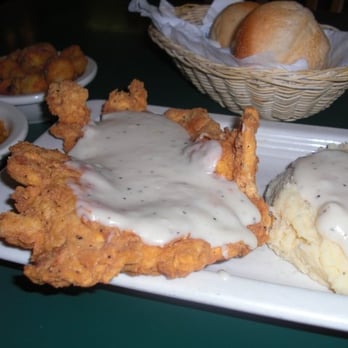 Po Melvin's - Chicken Fried Chicken, mashed potatoes and white gravy, mashed yams and fried okra - American Near Me - Irving, Texas Po Melvin's - Chicken Fried Chicken, mashed potatoes and white gravy, mashed yams and fried okra - American Near Me - Irving, Texas