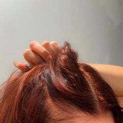 Salon Buzz - Dark brown root and multi colored hair
