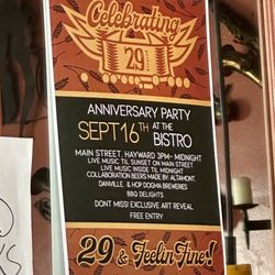 The Bistro - Poster for an upcoming event on 9/16/23