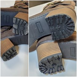 Completely Heeled Shoe Repair - Plastic heels replaced with rubber heels.