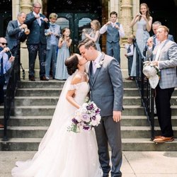USA Bridal - Sophia Tolli, Deon, Y11715 with lace cap sleeves, photography by Media Lewandowski