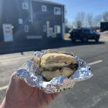 The Hive Coffee & Cafe - Egg, cheese, and sausage biscuit sammy - Coffee & Tea Near Me - Columbus, Ohio The Hive Coffee & Cafe - Egg, cheese, and sausage biscuit sammy - Coffee & Tea Near Me - Columbus, Ohio