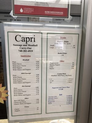 Menu photo 3 Capri Sausage & Meatball Steubenville, OH Menu photo 3 Capri Sausage & Meatball Steubenville, OH