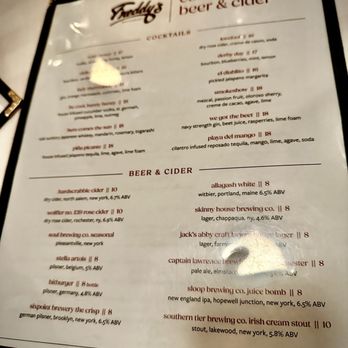 Freddy’s Restaurant - Drink Menu - New American Near Me - Pleasantville, New York Freddy’s Restaurant - Drink Menu - New American Near Me - Pleasantville, New York