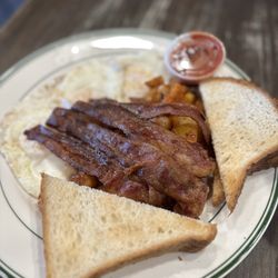 Java Day Cafe - 18. Custom Platter (choice of meat, 3 eggs, choice of potato, and toast)