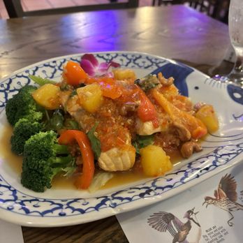 Thai-Am Restaurant - SP12. Salmon Thai Style - Thai Near Me - St. Petersburg, Florida Thai-Am Restaurant - SP12. Salmon Thai Style - Thai Near Me - St. Petersburg, Florida
