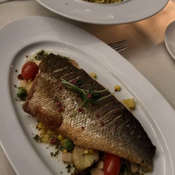 Potente - Branzino and truffles pasta - Italian Near Me - Houston, Texas Potente - Branzino and truffles pasta - Italian Near Me - Houston, Texas