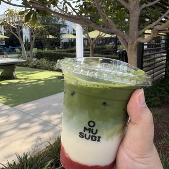 OMUSUBI - Strawberry Matcha Latte with soy milk. - Japanese Near Me - Torrance, California