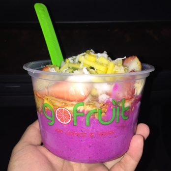 Gofruit Juice Bar - Got a pitaya bowl in a size small for $5.75 - Juice Bars & Smoothies Near Me - Temecula, California Gofruit Juice Bar - Got a pitaya bowl in a size small for $5.75 - Juice Bars & Smoothies Near Me - Temecula, California