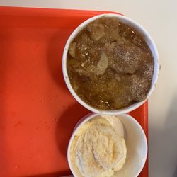 The Peach Cobbler Factory - Peach Cobbler with Vanilla Ice Cream