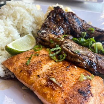 9th Island Grill - Steak and Fish Plate - Beef and Salmon - Hawaiian Near Me - Henderson, Nevada 9th Island Grill - Steak and Fish Plate - Beef and Salmon - Hawaiian Near Me - Henderson, Nevada