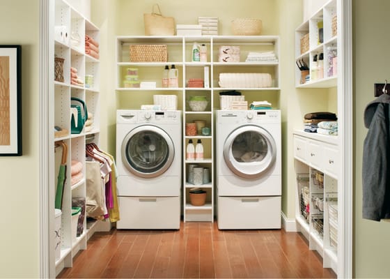 Laundry Cabinets - An organized and tidy laundry room will keep your stress level down and your detergents & cleaning supplies out of sight. Add more useful storage, even with a smaller laundry room. Laundry Cabinets - An organized and tidy laundry room will keep your stress level down and your detergents & cleaning supplies out of sight. Add more useful storage, even with a smaller laundry room.