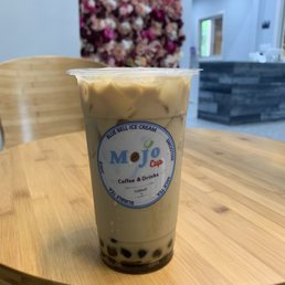 honey milk tea with boba