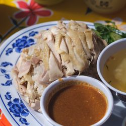 Nong's Khao Man Gai - Our signature dish. Ask for skin on or off.