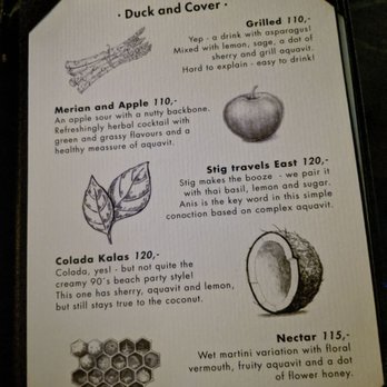 Duck and Cover - Menu - Cocktail Bars Near Me - København V, 84