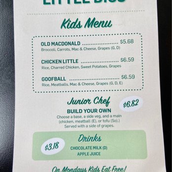 Dig Inn - Kids Menu - New American Near Me - Washington, DC, District of Columbia