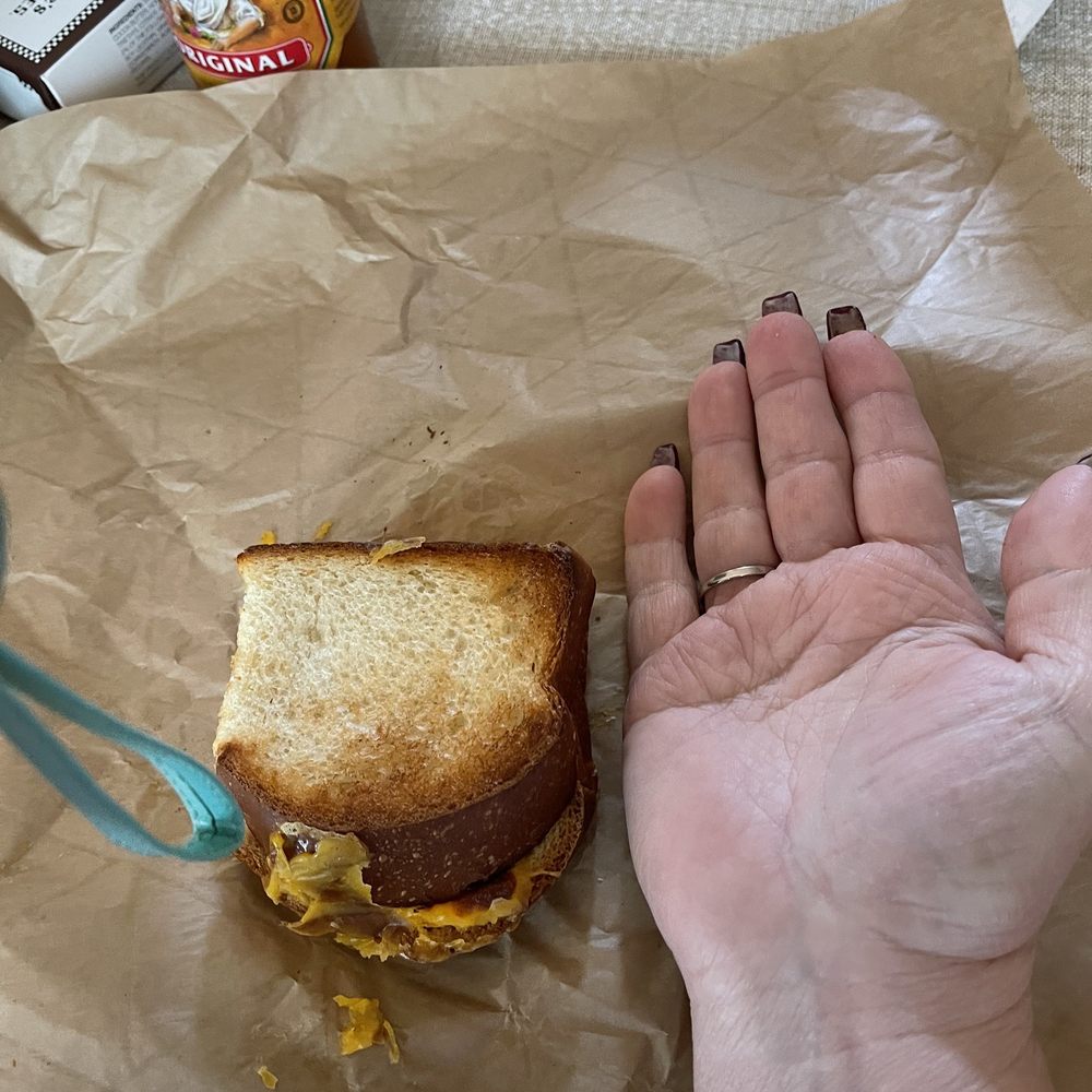 Panera Bread - Tiny grilled cheese partially grilled. - Salad Near Me - Murrieta, California
