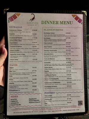 Menu photo 3 Bandido Brooklyn, NY