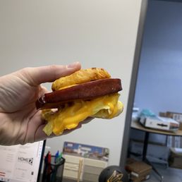 Bologna egg and cheese biscuit