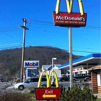 McDonald's - a mcdonald's sign in front of a restaurant - Burgers Near Me - Hancock, New York