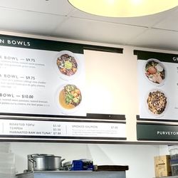 Forage Kitchen - Menu. Has salmon or ahi tuna add ons as alternatives