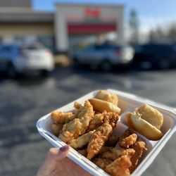 Ezell's Famous Chicken - Yum! Freshly made. Half original/spicy. Thank you!