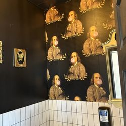 Very clean men's (slightly) quirky restroom