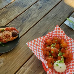 Flourish Plant-Based Kitchen - Meatball sub and Buffalo cauliflower