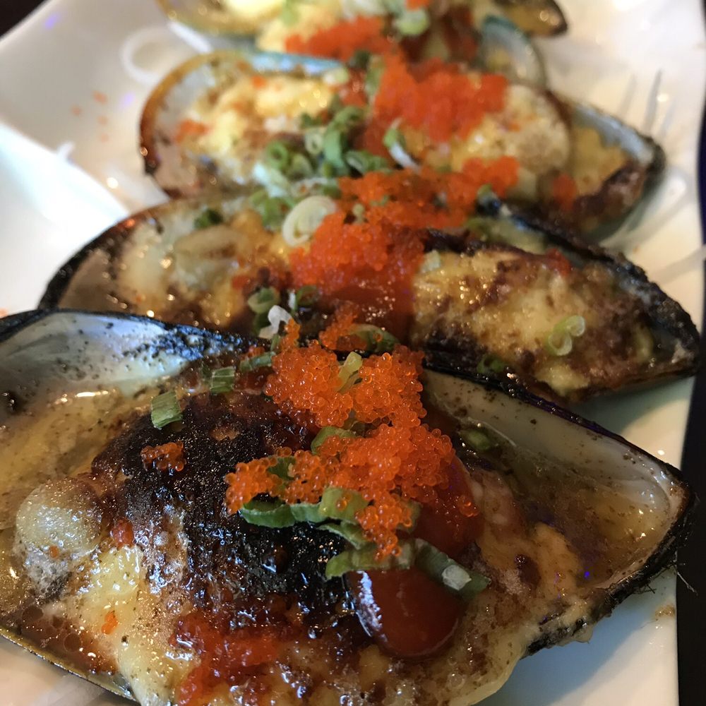Mahzu Sushi & Grill - Grilled mussels - Sushi Bars Near Me - Gainesville, Florida Mahzu Sushi & Grill - Grilled mussels - Sushi Bars Near Me - Gainesville, Florida