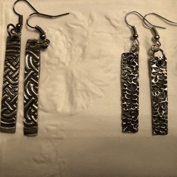 Wortendyke Studio - Celtic print earrings & fern print earrings