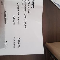 Coins & Auctions Since 1994 - Receipt