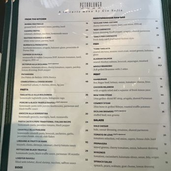 Petralunga - Food menu - Pizza Near Me - Miami, Florida